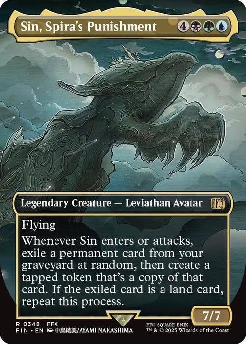 Image for Sin, Spira's Punishment (Borderless) (348) (Foil) [FINAL FANTASY] - Magic: The Gathering
