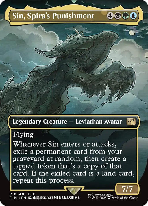 Image for Sin, Spira's Punishment (Borderless) (348) (Foil) [FINAL FANTASY] - Magic: The Gathering