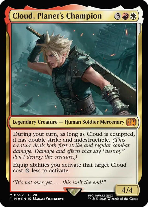 Image for Cloud, Planet's Champion (552) (Foil) [FINAL FANTASY] - Magic: The Gathering