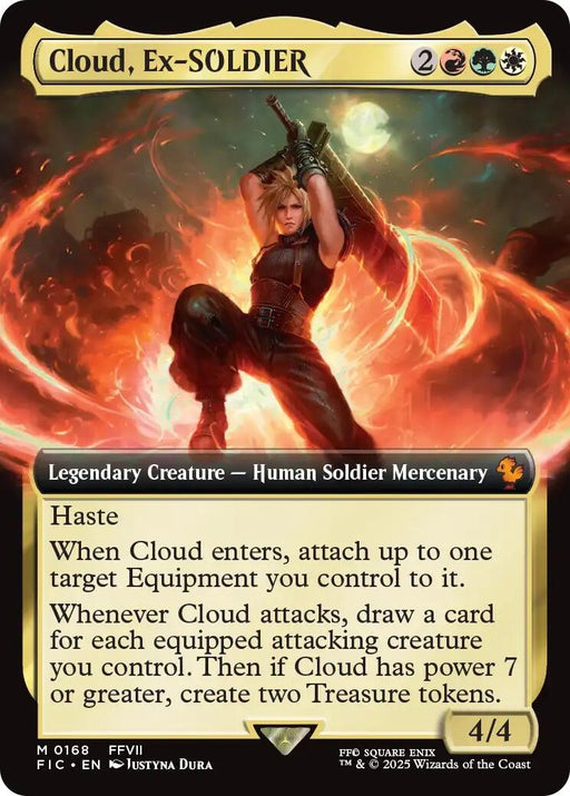 Image for Cloud, Ex-SOLDIER (Extended Art) (168) (Foil) [FINAL FANTASY] - Magic: The Gathering