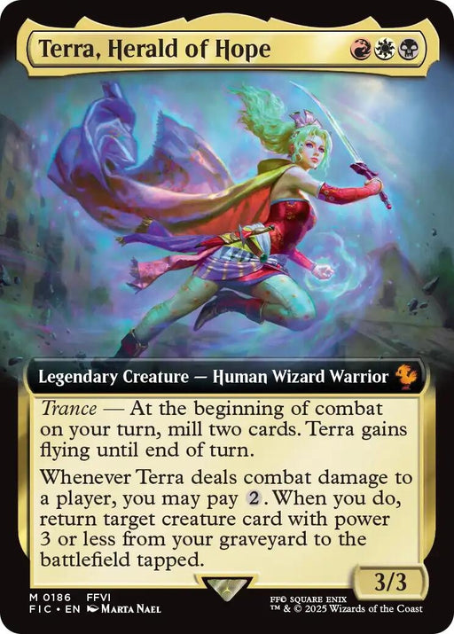 Image for Terra, Herald of Hope (Extended Art) (186) (Foil) [FINAL FANTASY] - Magic: The Gathering