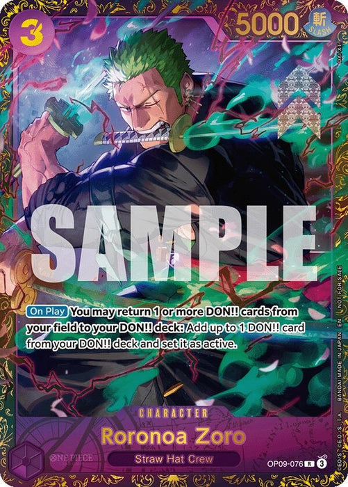 Roronoa Zoro (Championship 25-26 Regionals Season 1) (OP09-076) (Foil) [One Piece Promotion Cards]