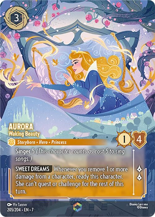 Image for Aurora - Waking Beauty (Enchanted) (205/204) (Holofoil) [Archazia's Island] - Disney Lorcana