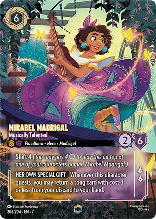 Image for Mirabel Madrigal - Musically Talented (Enchanted) (206/204) (Holofoil) [Archazia's Island] - Disney Lorcana