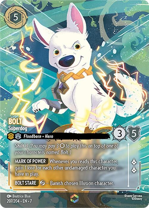 Image for Bolt - Superdog (Enchanted) (207/204) (Holofoil) [Archazia's Island] - Disney Lorcana