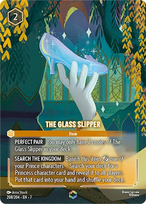 Image for The Glass Slipper (Enchanted) (208/204) (Holofoil) [Archazia's Island] - Disney Lorcana