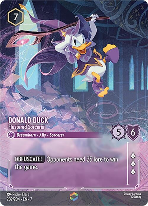 Image for Donald Duck - Flustered Sorcerer (Enchanted) (209/204) (Holofoil) [Archazia's Island] - Disney Lorcana