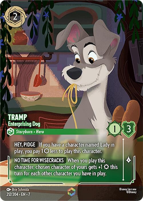 Image for Tramp - Enterprising Dog (Enchanted) (212/204) (Holofoil) [Archazia's Island] - Disney Lorcana