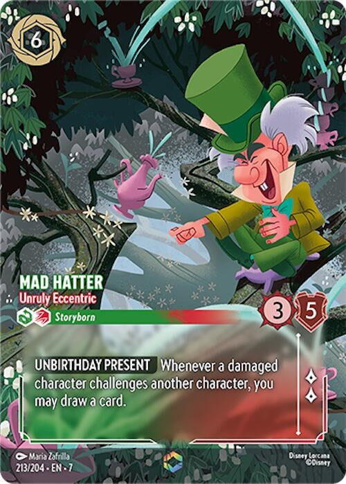Image for Mad Hatter - Unruly Eccentric (Enchanted) (213/204) (Holofoil) [Archazia's Island] - Disney Lorcana