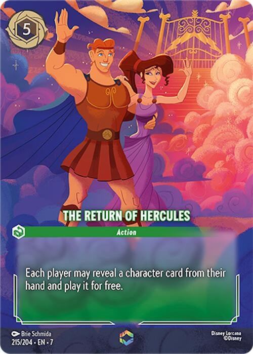Image for The Return of Hercules (Enchanted) (215/204) (Holofoil) [Archazia's Island] - Disney Lorcana