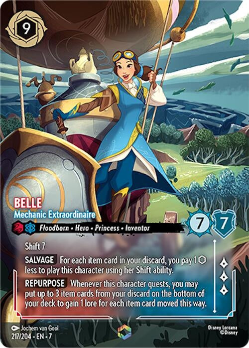 Image for Belle - Mechanic Extraordinaire (Enchanted) (217/204) (Holofoil) [Archazia's Island] - Disney Lorcana