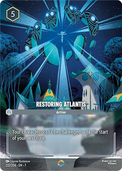 Image for Restoring Atlantis (Enchanted) (222/204) (Holofoil) [Archazia's Island] - Disney Lorcana