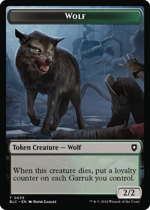 Wolf [TBLC-035] Foil - Bloomburrow Commander Tokens