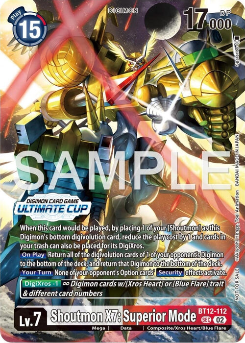 Shoutmon X7: Superior Mode (Ultimate Cup 25-26 Season 1) (BT12-112 SEC) (Foil) [Across Time]