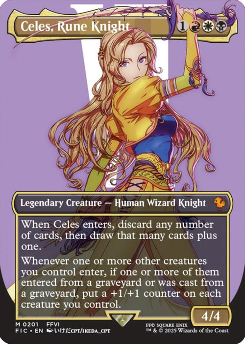Image for Celes, Rune Knight (Borderless) (201) [FINAL FANTASY] - Magic: The Gathering