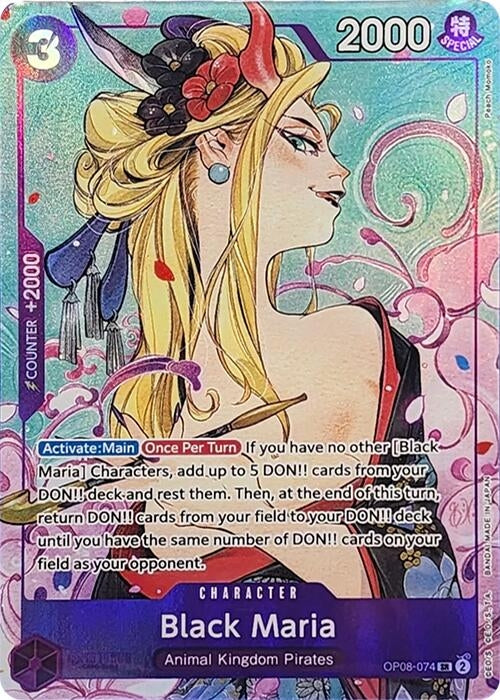 Black Maria (Illustration Box Vol.2) (OP08-074) (Foil) [One Piece Promotion Cards]