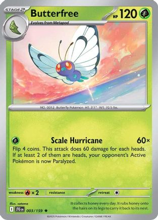 Butterfree 003/159 (3) Holofoil [SV09: Journey Together]