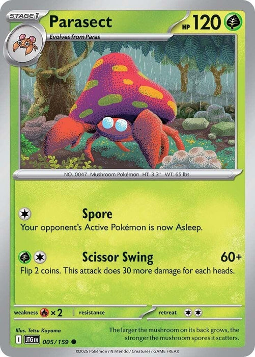 Image for Parasect (005/159) (Reverse Holofoil) [SV09: Journey Together] - Pokemon
