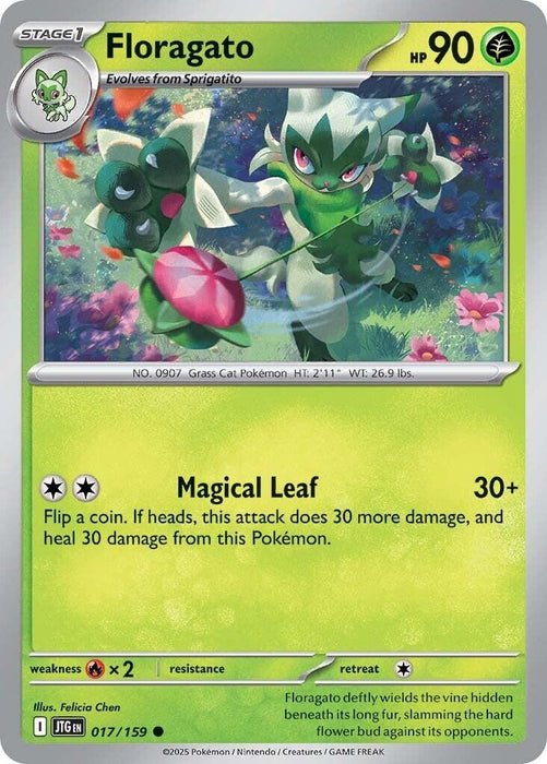 Image for Floragato (017/159) (Reverse Holofoil) [SV09: Journey Together] - Pokemon