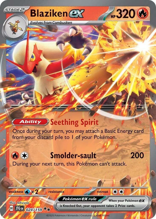 Image for Blaziken ex (024/159) (Holofoil) [SV09: Journey Together] - Pokemon