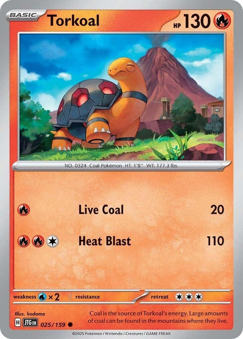 Image for Torkoal (025/159) (Reverse Holofoil) [SV09: Journey Together] - Pokemon