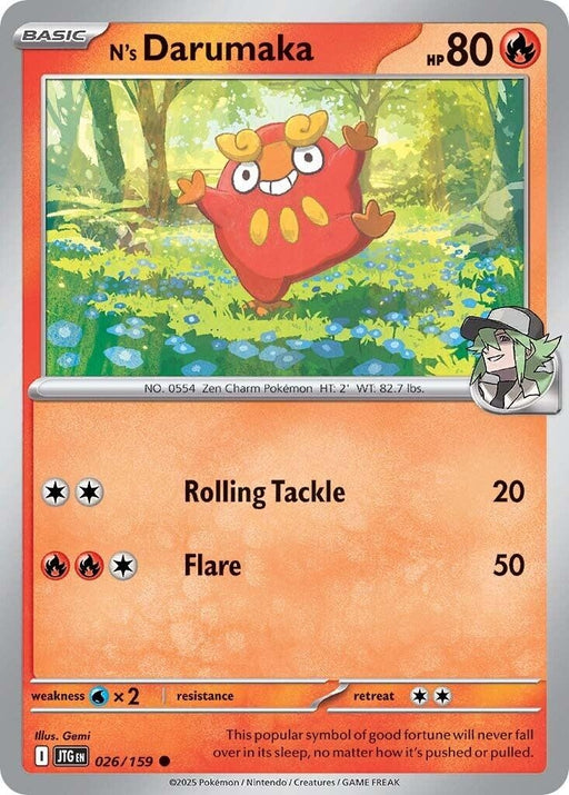 Image for N's Darumaka (026/159) (Reverse Holofoil) [SV09: Journey Together] - Pokemon