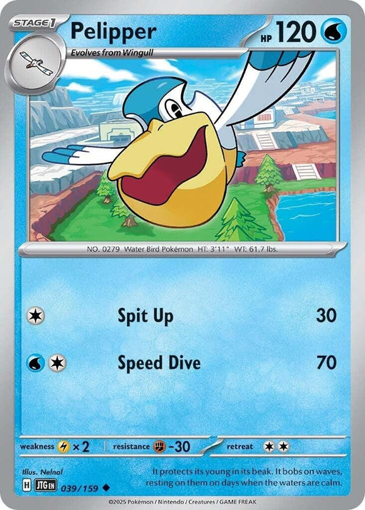 Image for Pelipper (039/159) (Reverse Holofoil) [SV09: Journey Together] - Pokemon