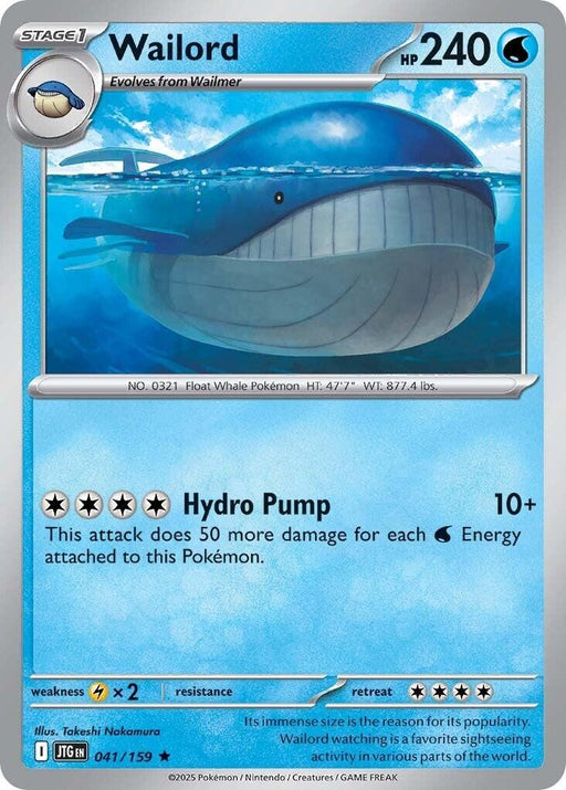 Image for Wailord (041/159) (Holofoil) [SV09: Journey Together] - Pokemon
