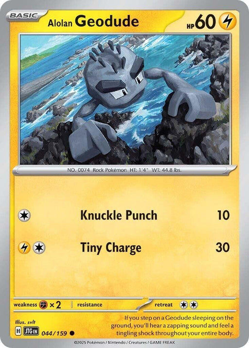 Image for Alolan Geodude (044/159) (Reverse Holofoil) [SV09: Journey Together] - Pokemon
