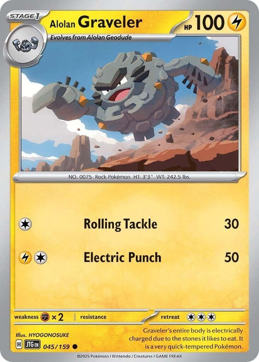 Image for Alolan Graveler (045/159) [SV09: Journey Together] - Pokemon
