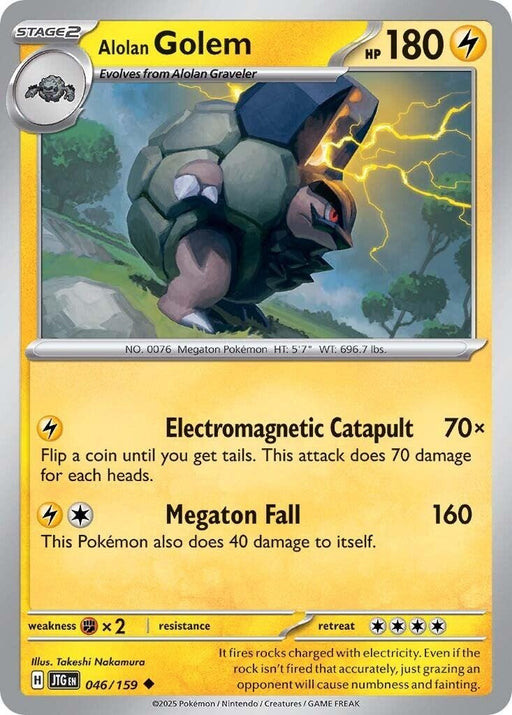 Image for Alolan Golem (046/159) (Reverse Holofoil) [SV09: Journey Together] - Pokemon