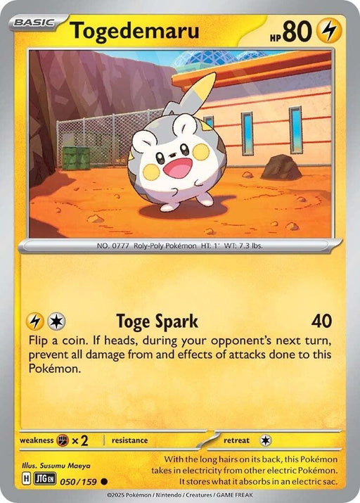 Image for Togedemaru (050/159) (Reverse Holofoil) [SV09: Journey Together] - Pokemon