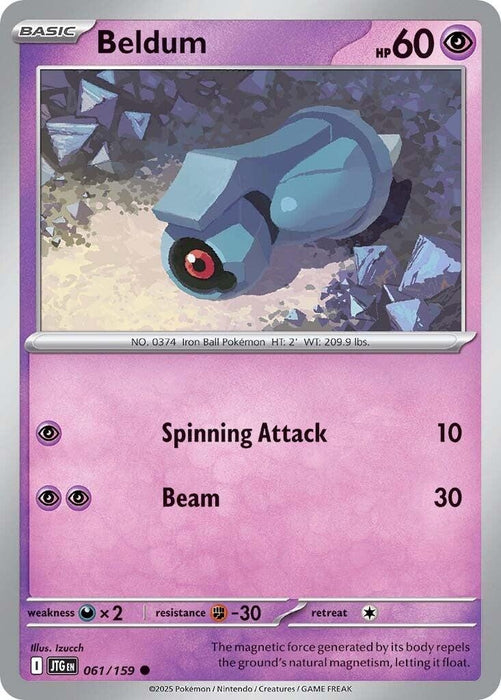 Image for Beldum (061/159) (Reverse Holofoil) [SV09: Journey Together] - Pokemon
