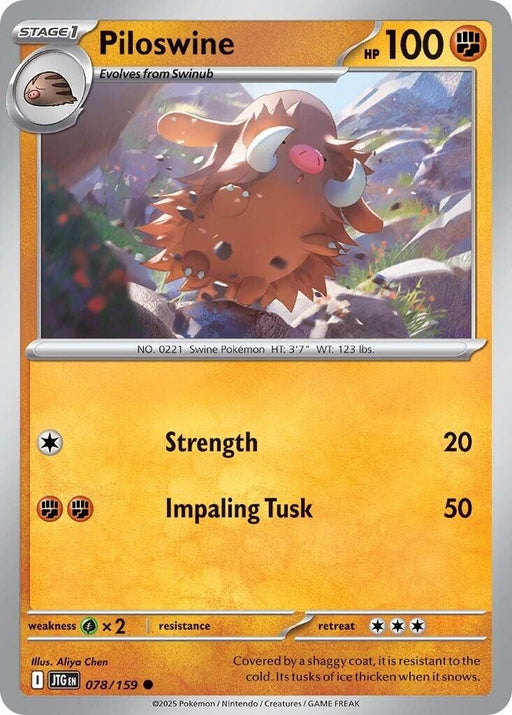 Image for Piloswine (078/159) (Reverse Holofoil) [SV09: Journey Together] - Pokemon