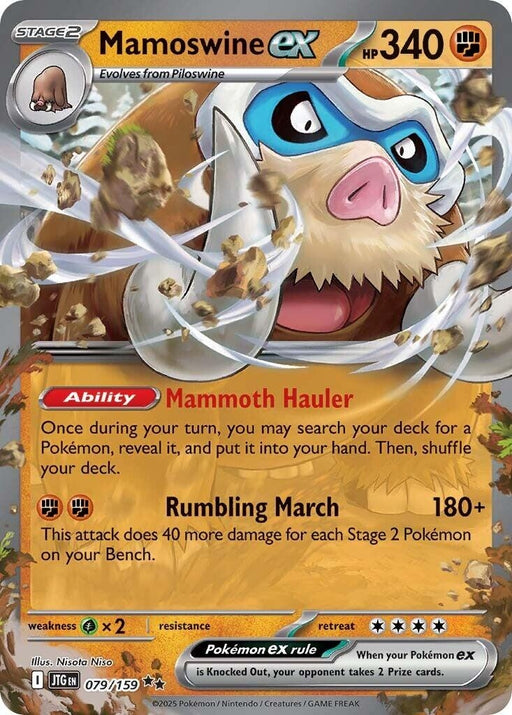 Image for Mamoswine ex (079/159) (Holofoil) [SV09: Journey Together] - Pokemon