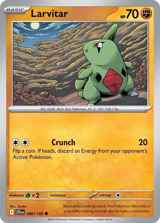 Image for Larvitar (080/159) (Reverse Holofoil) [SV09: Journey Together] - Pokemon