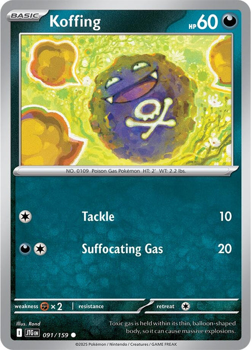 Image for Koffing (091/159) (Reverse Holofoil) [SV09: Journey Together] - Pokemon