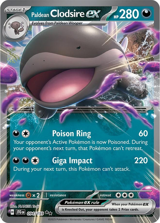 Image for Paldean Clodsire ex (094/159) (Holofoil) [SV09: Journey Together] - Pokemon