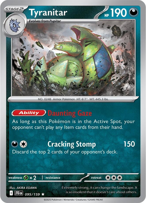 Image for Tyranitar (095/159) (Reverse Holofoil) [SV09: Journey Together] - Pokemon