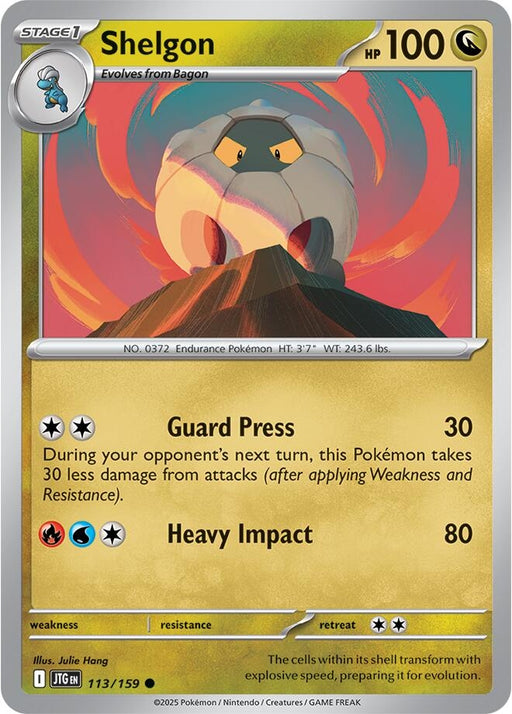 Image for Shelgon (113/159) (Reverse Holofoil) [SV09: Journey Together] - Pokemon