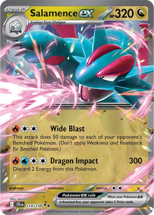 Image for Salamence ex (114/159) (Holofoil) [SV09: Journey Together] - Pokemon
