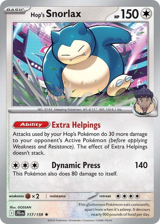 Image for Hop's Snorlax (117/159) (Reverse Holofoil) [SV09: Journey Together] - Pokemon