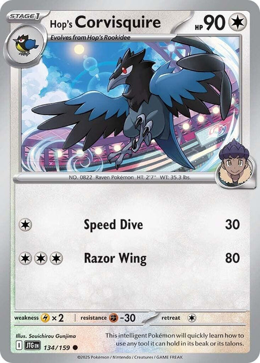 Image for Hop's Corvisquire (134/159) (Reverse Holofoil) [SV09: Journey Together] - Pokemon