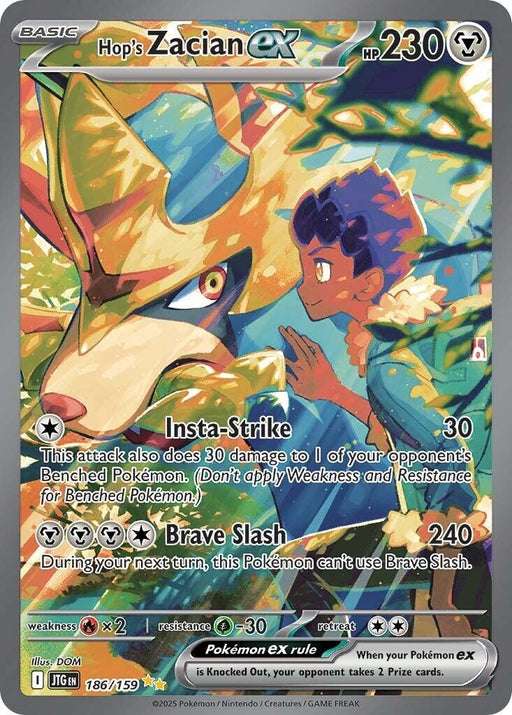 Image for Hop's Zacian ex (186/159) (Holofoil) [SV09: Journey Together] - Pokemon