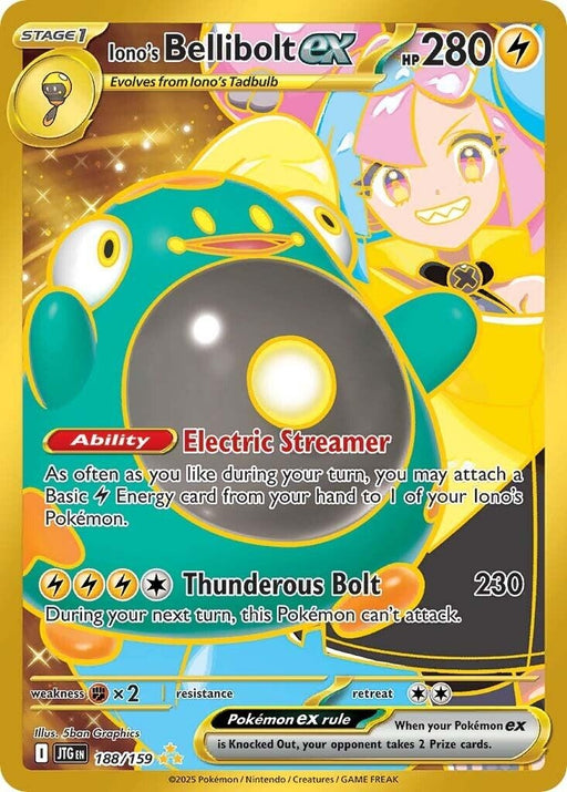 Image for Iono's Bellibolt ex (188/159) (Holofoil) [SV09: Journey Together] - Pokemon