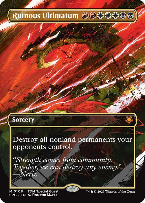 Image for Ruinous Ultimatum (Borderless) (108) (Foil) [Special Guests] - Magic: The Gathering