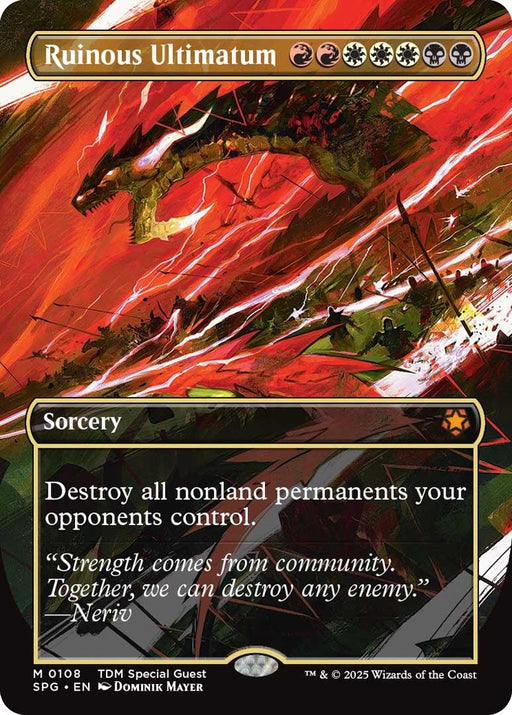 Image for Ruinous Ultimatum (Borderless) (108) (Foil) [Special Guests] - Magic: The Gathering
