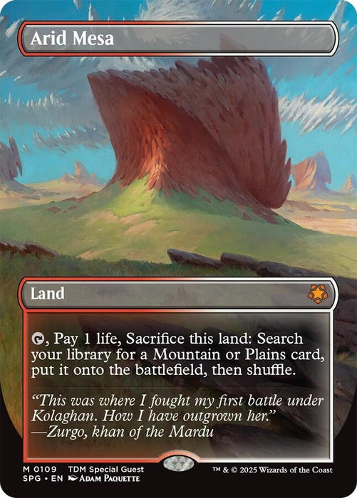 Image for Arid Mesa (Borderless) (109) [Special Guests] - Magic: The Gathering