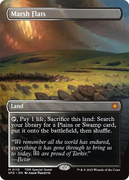 Image for Marsh Flats (Borderless) (110) (Foil) [Special Guests] - Magic: The Gathering