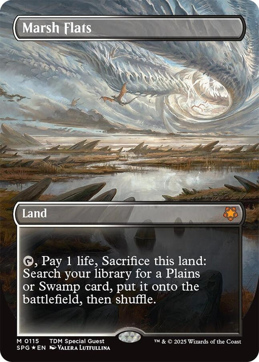 Image for Marsh Flats (Borderless) (Dragonscale Foil) (115) (Foil) [Special Guests] - Magic: The Gathering